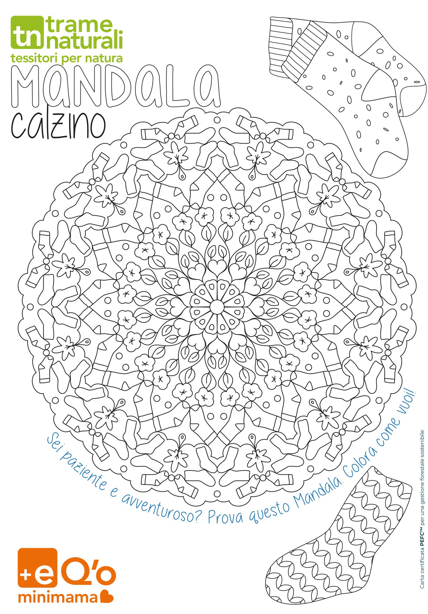 Mandala Calzino dietro